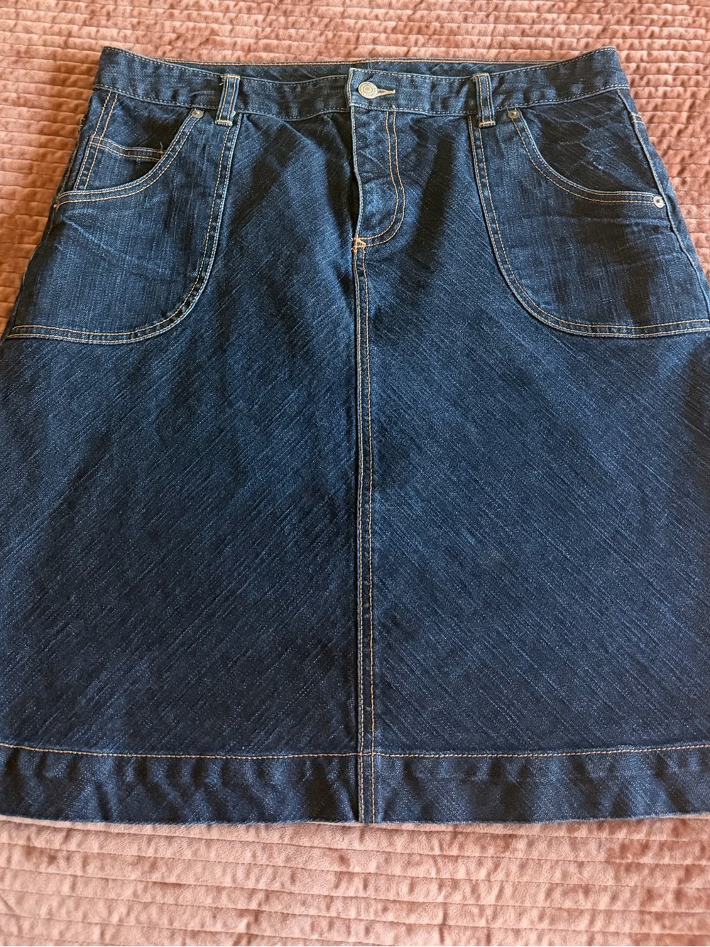 Banana Republic Dark Blue Denim knee length Skirt